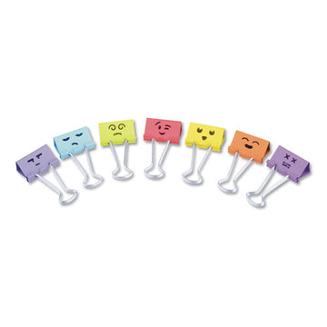 Universal® Emoji Themed Binder Clips In Dispenser Tub, Medium, Assorted Colors, 42-pack freeshipping - TVN Wholesale